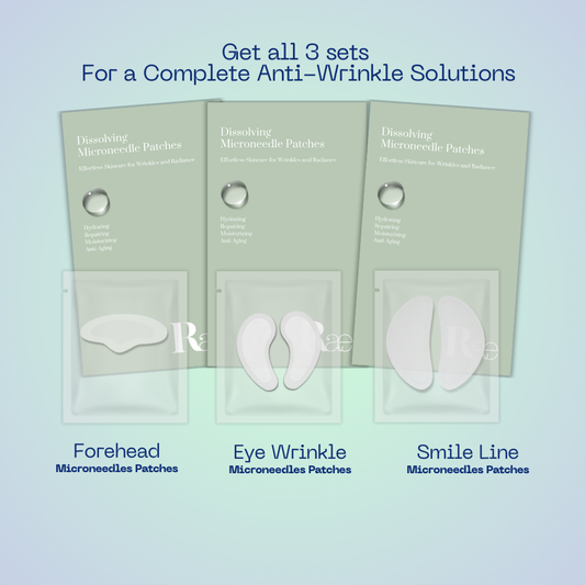 Microneedle Patches Combo Pack for Eye , Forehead & Smile